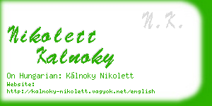 nikolett kalnoky business card